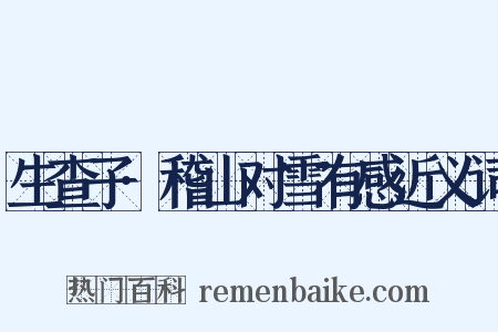 生查子·稽山对雪有感近义词是什么意思的图片